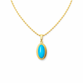 Turquoise Oval Halskette