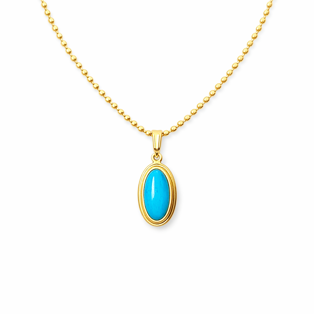 Turquoise Oval Halskette