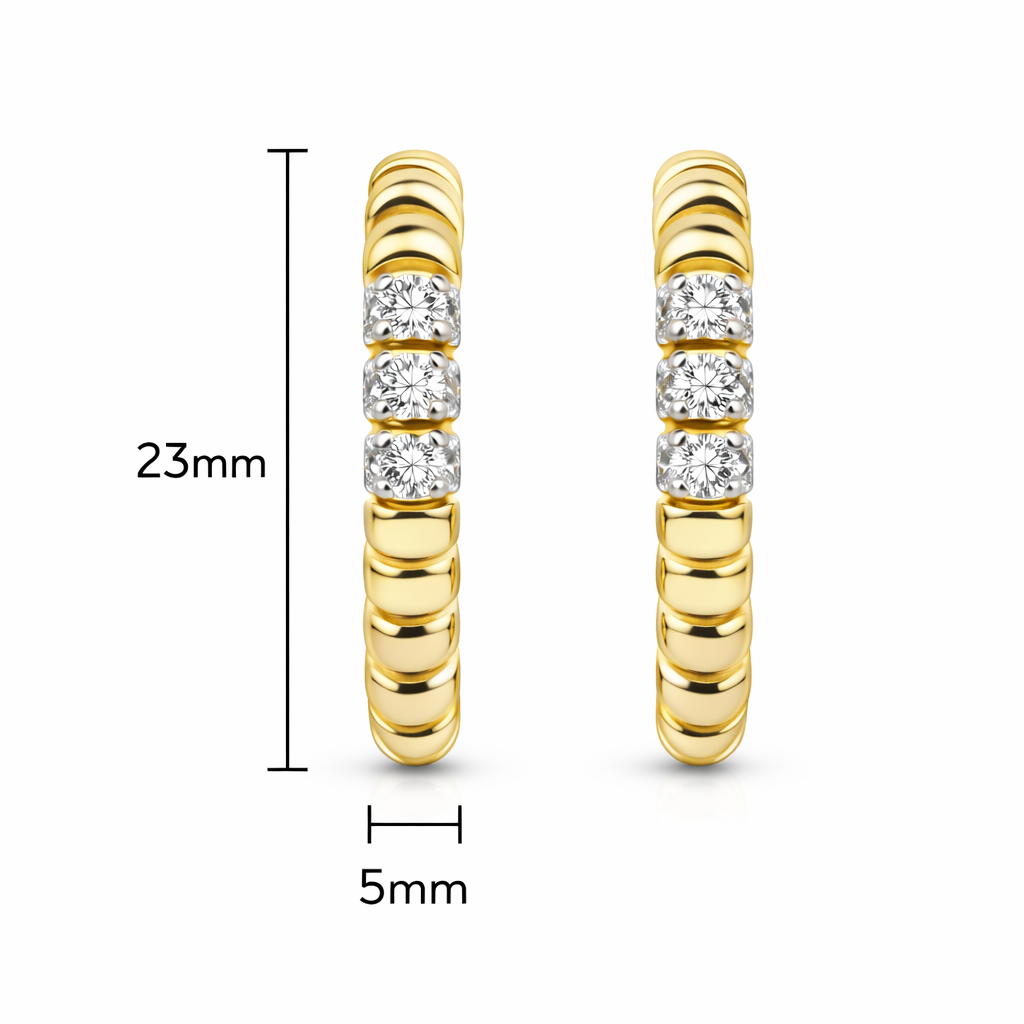 Crystal Twist Hoops