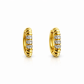 Crystal Twist Hoops