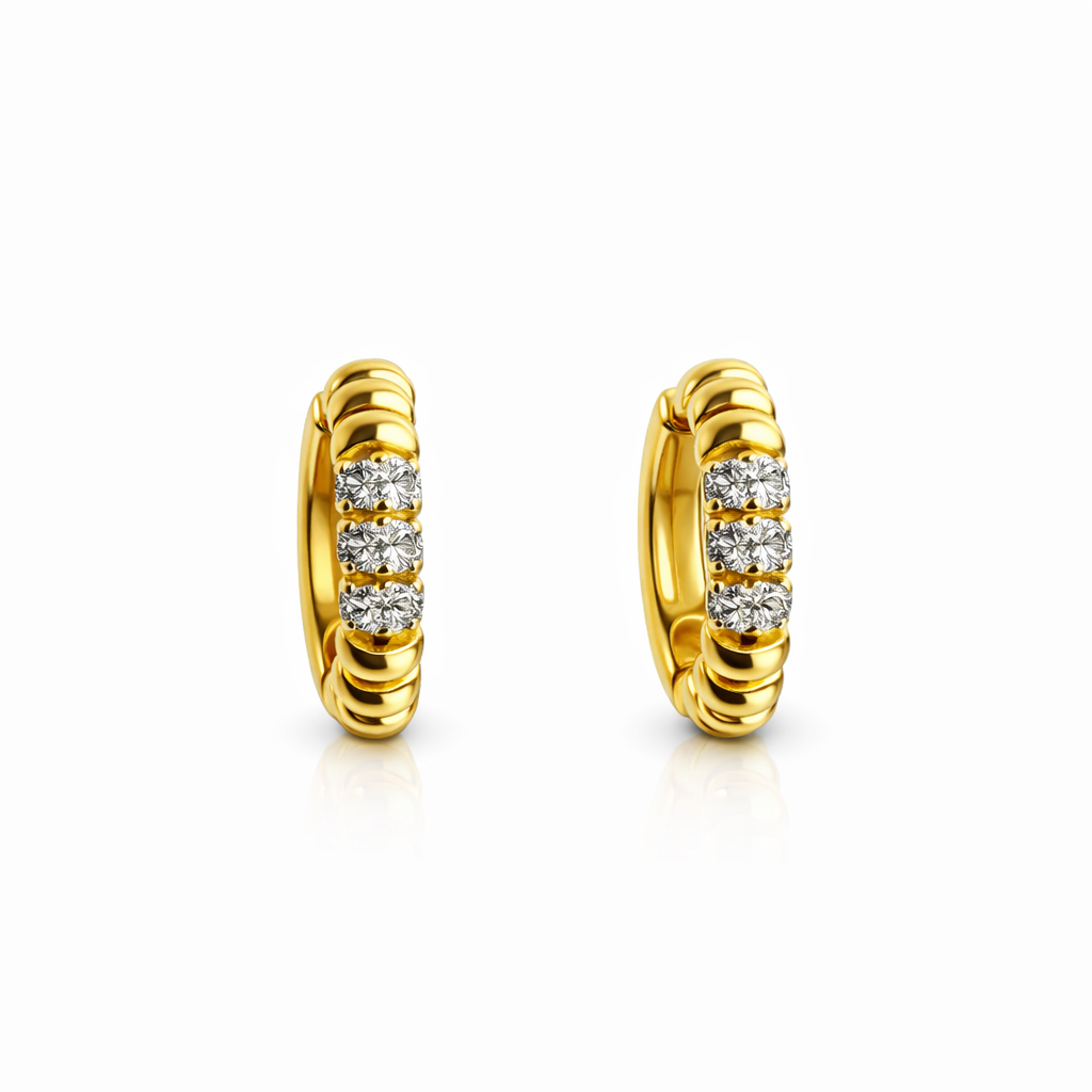 Crystal Twist Hoops