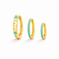 Turquoise Glow Hoop Set