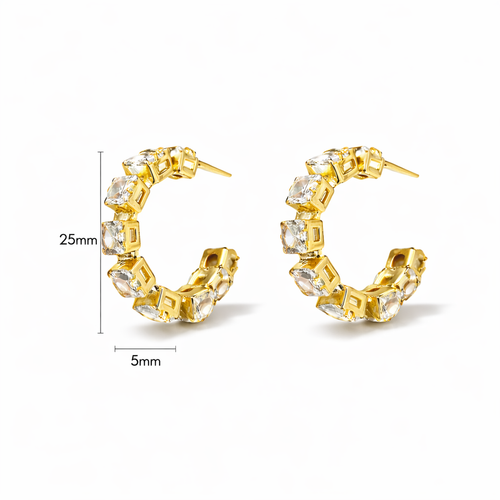 Crystal Hoop Ohrringe