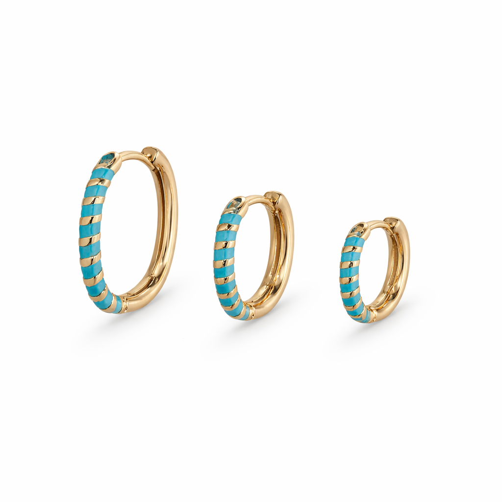 Soraya Stripe Creolen Set