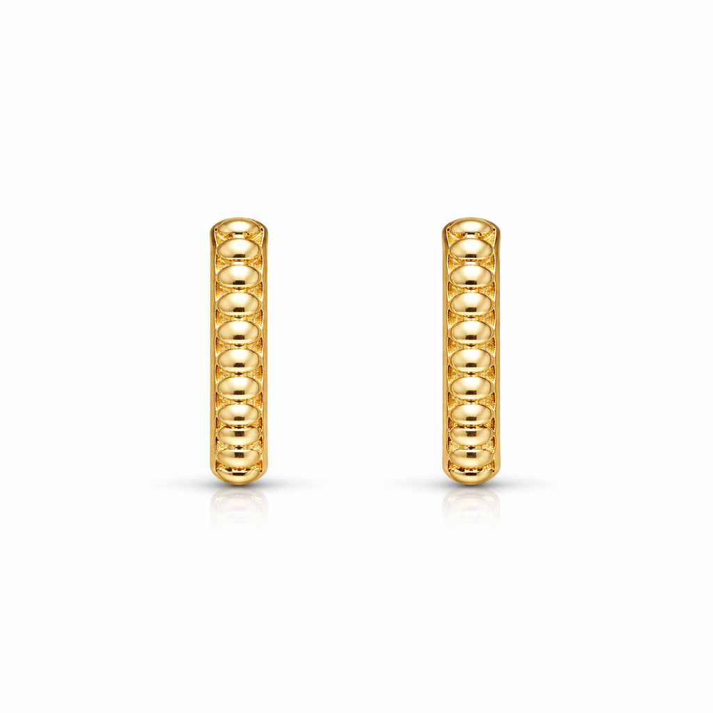 Golden Bead Hoops