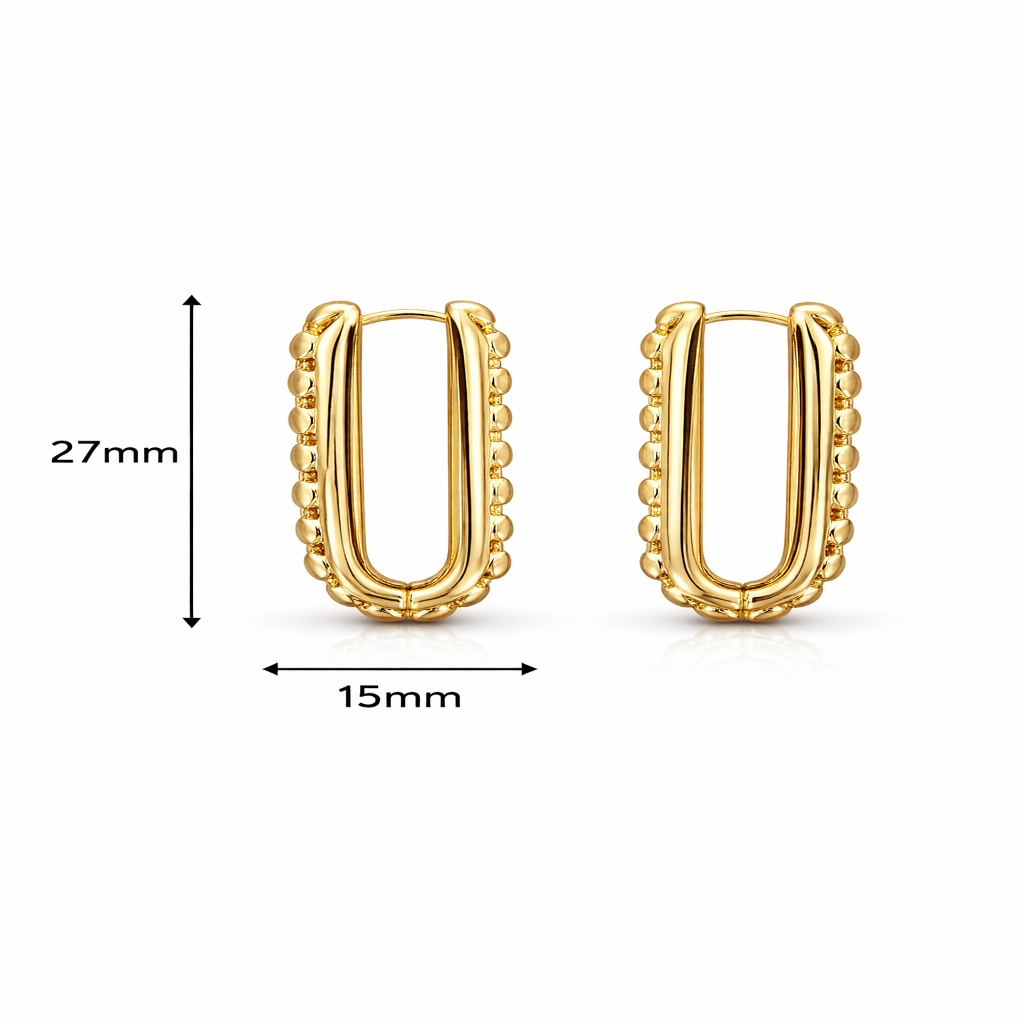 Golden Bead Hoops